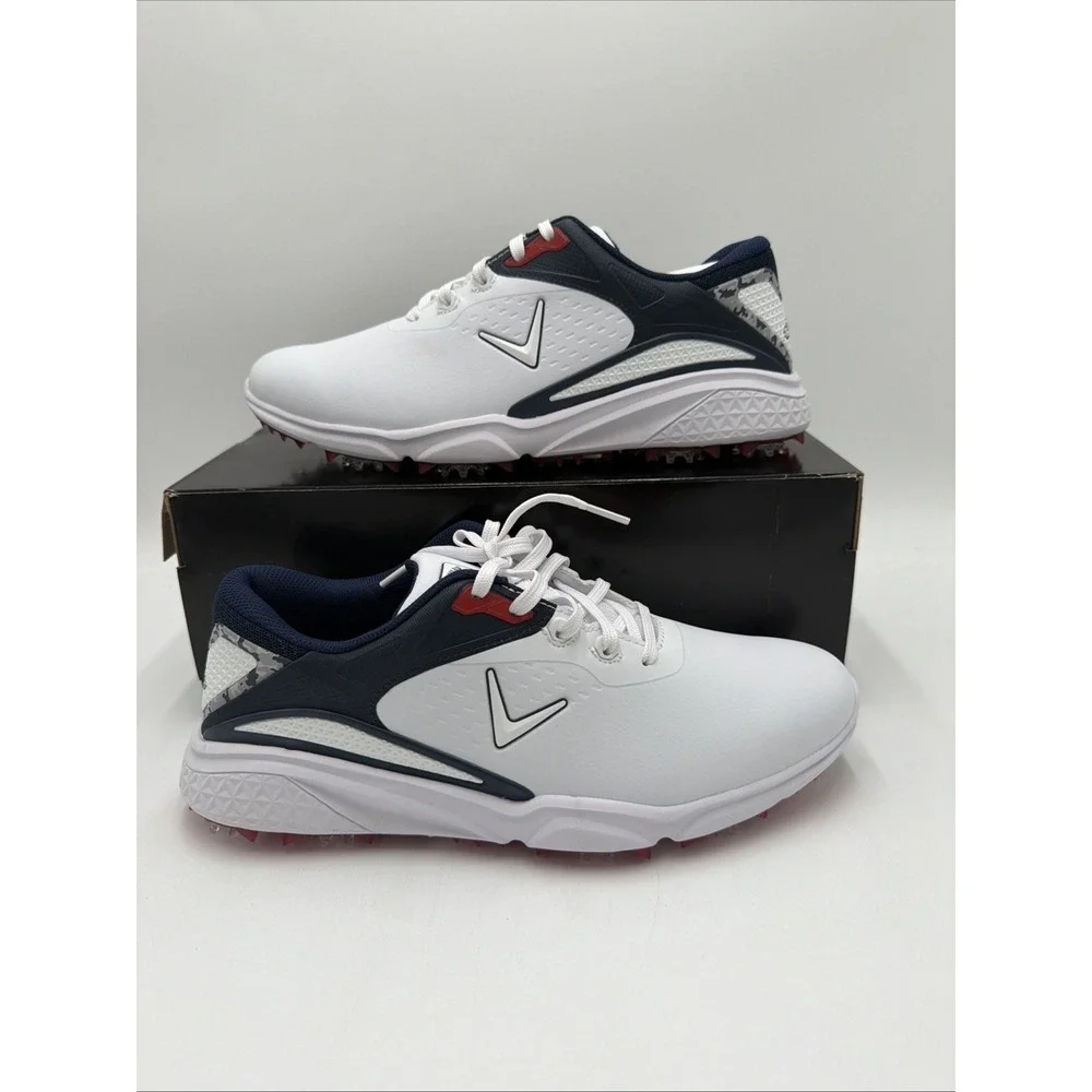 Callaway Coronado V3 White Navy Golf Shoes Men's Size 9.5